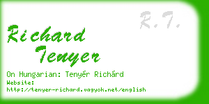 richard tenyer business card